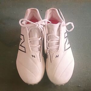 New Balance White Soccer Cleats